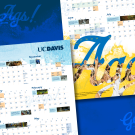˽̳ Davis campus poster calendar, 2022-23, featuring "Aggies" in script